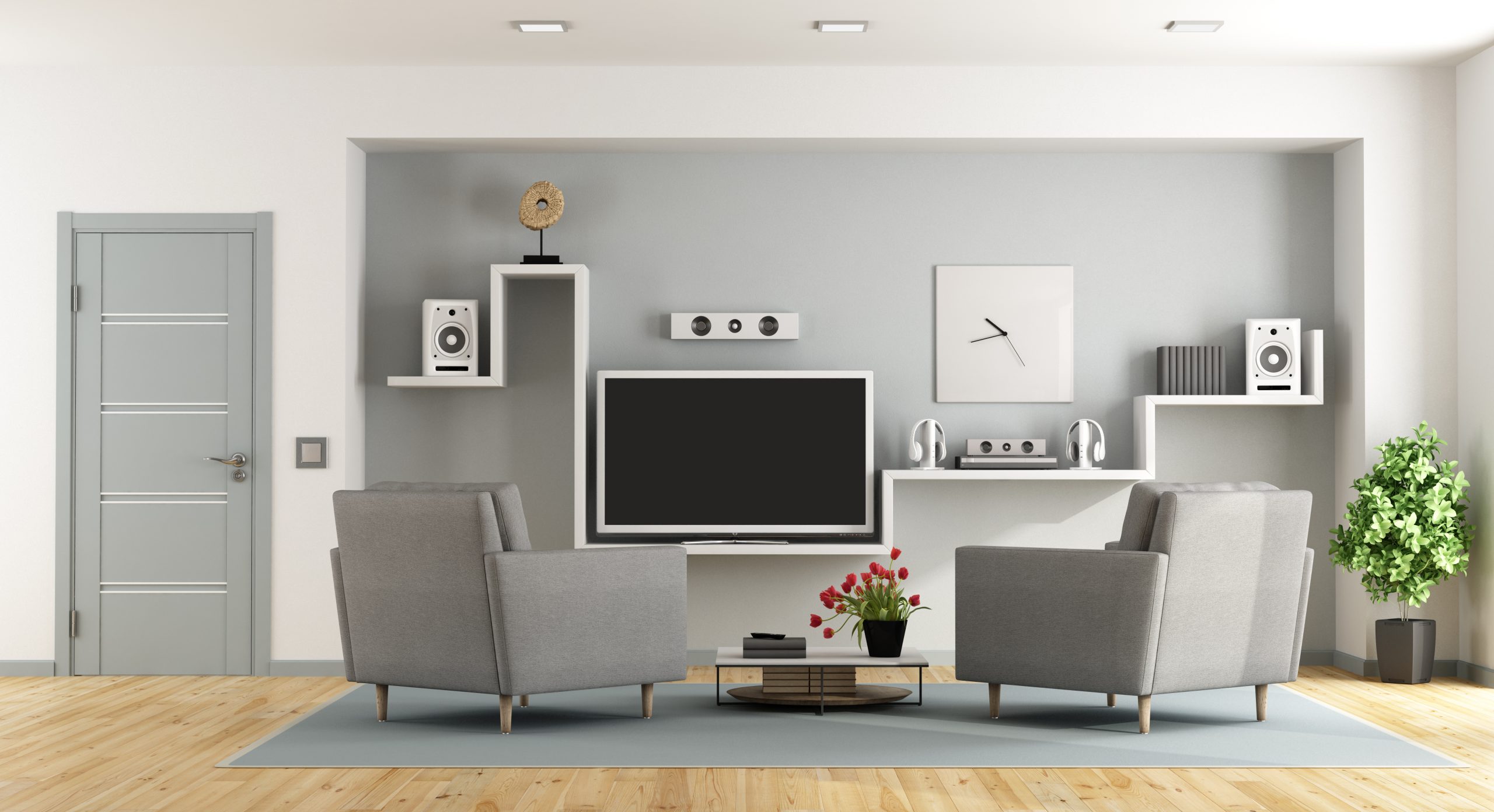 home living room devices tv smart iot technology oblo